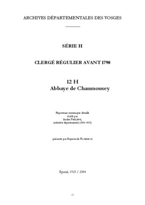 chaumousey Book