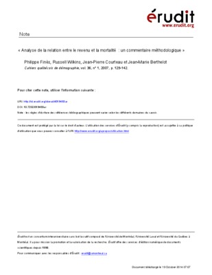 relation nuptialite mortalite Book