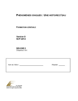 les phenomenes ioniques une histoire d eau Book