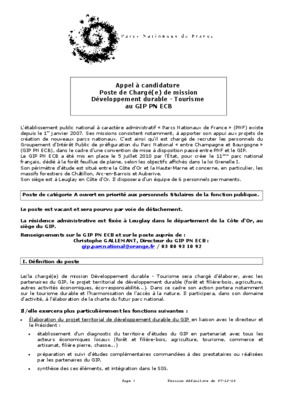 charge de mission developpement durable Book