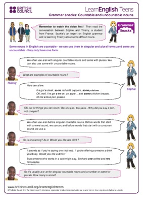 countable and uncountable nouns Book