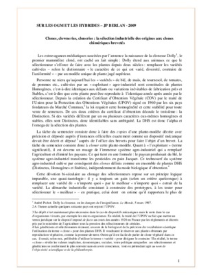 le criblage des clones Book
