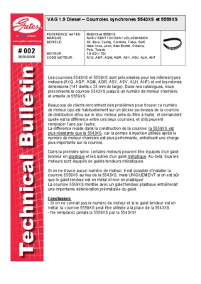 courroies 206 diesel Book