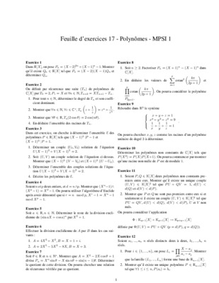 exercices polynomes mpsi Book