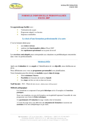 les formule de calcu sur excel 2007 Book