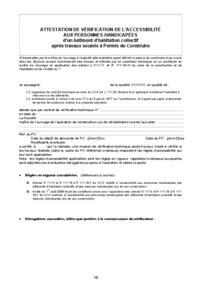 attestation de verification Book