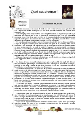cauchemar en jaune Book