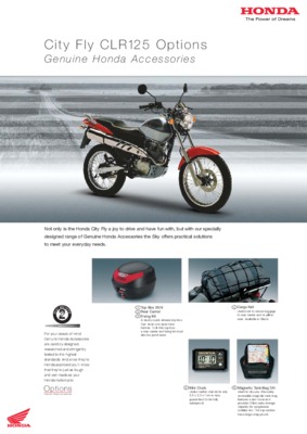honda 125 city fly Book